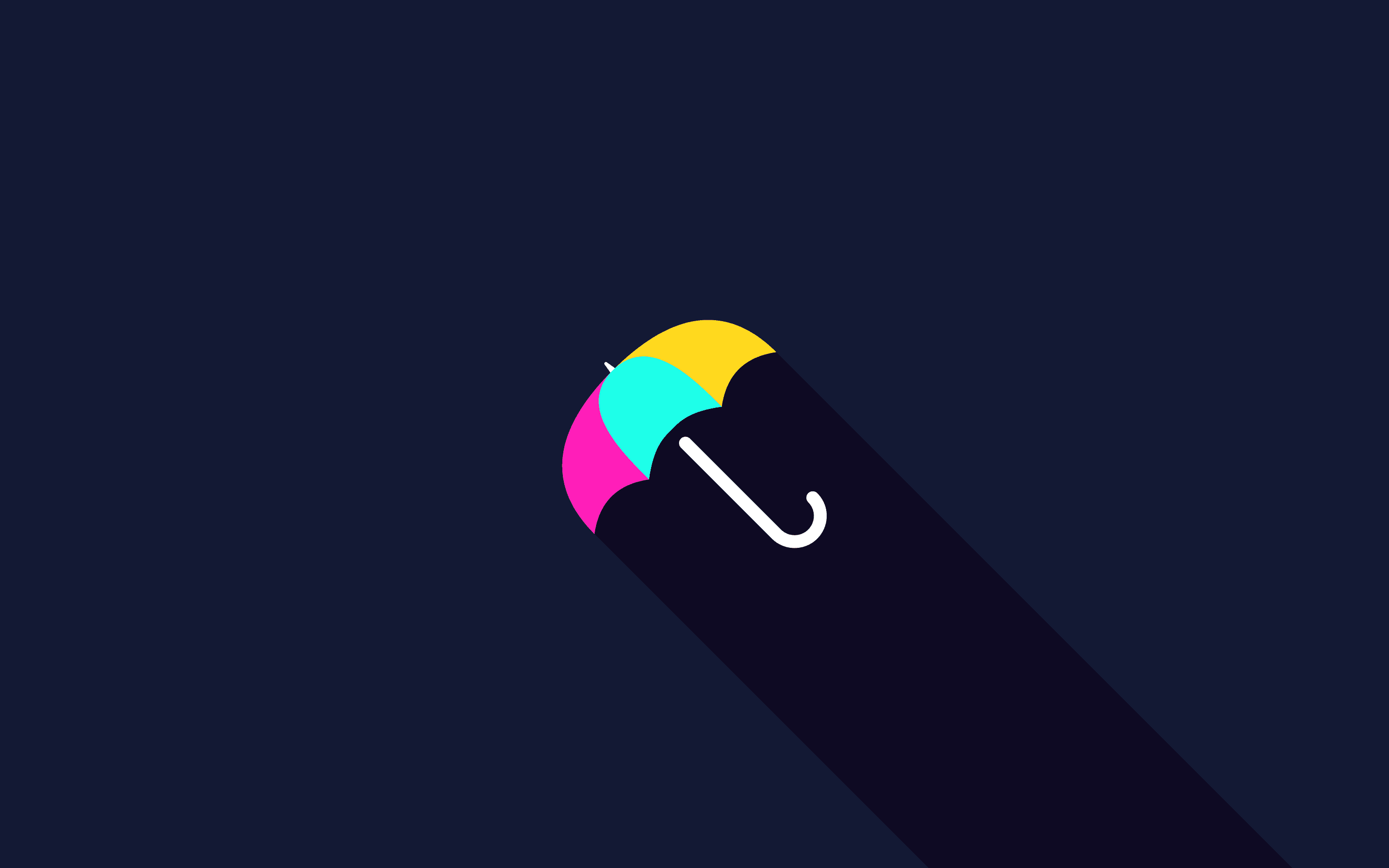Cmyk Umbrella Wallpaperz Minimalist