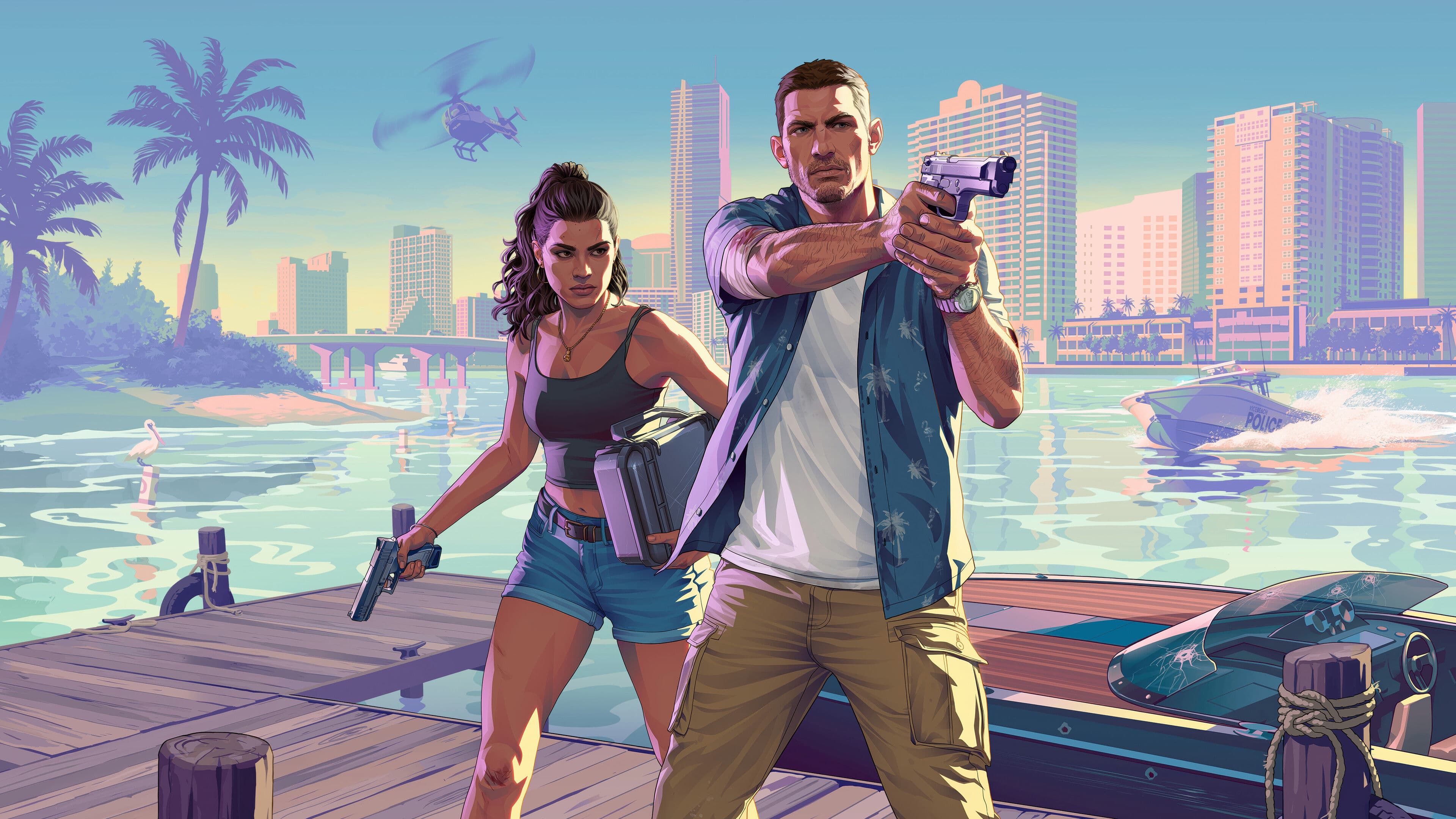 Gta 6 Jason And Lucia 4k Wallpaperz